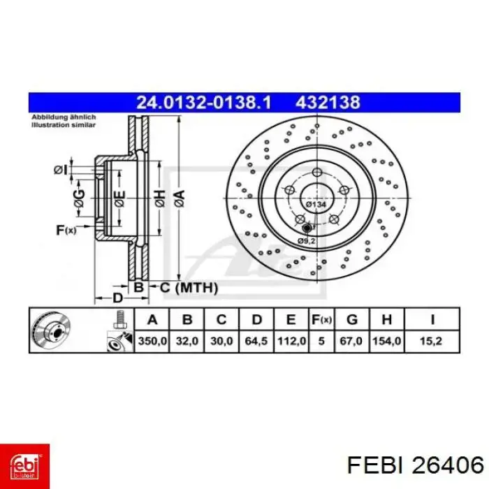 Купить 26406 Febi Ротор тормозной