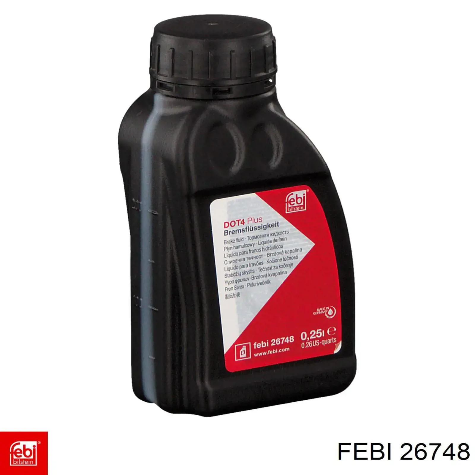 Жидкость тормозная Febi Brake Fluid Plus DOT 4 0.25 л (26748)
