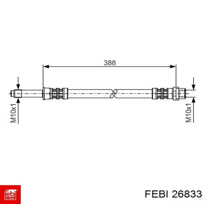 Задний тормозной шланг 26833 Febi