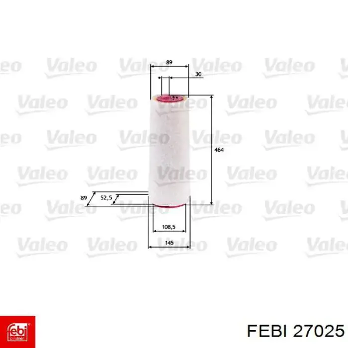 27025 Febi Воздушный фильтр двигателя
