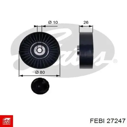 Паразитный ролик приводного ремня Febi 27247 цена, от 16.71 USD