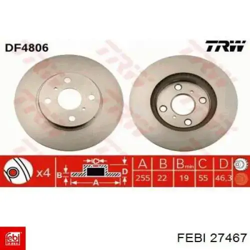 Купить 27467 Febi Ротор тормозной
