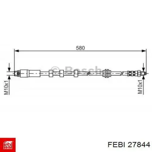 Тормозной шланг 27844 Febi