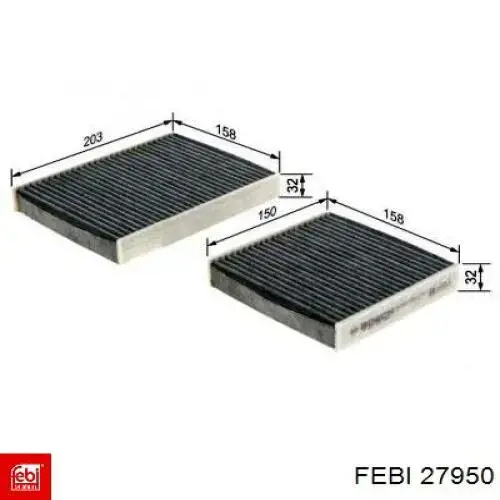 Фильтр воздушный отопителя Febi 27950 цена, от 4.71 USD