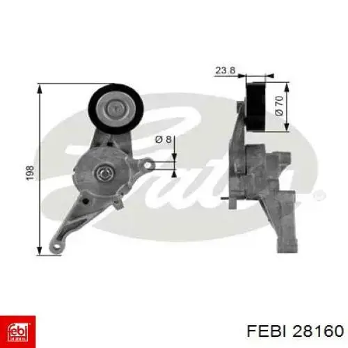 Тормоз дисковый передний Febi 28160 цена, от 26.85 USD