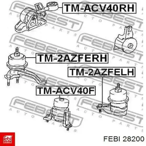 Нижняя шаровая опора 28200 Febi