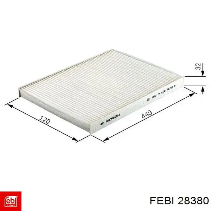 Купить 28380 Febi Фильтр салона угольный