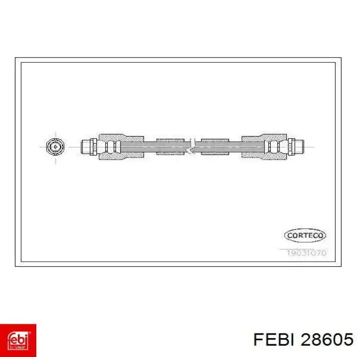Шланг тормозной передний Febi 28605 цена, от 8.90 USD