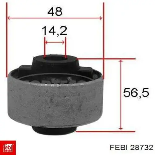 Купить 28732 Febi Сайлентблок нижний передней подвески