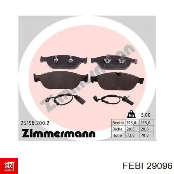 Клиновый ремень Febi 29096 цена, от 21.31 USD