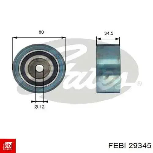 Купить 29345 Febi Ведуший ролик ГРМ