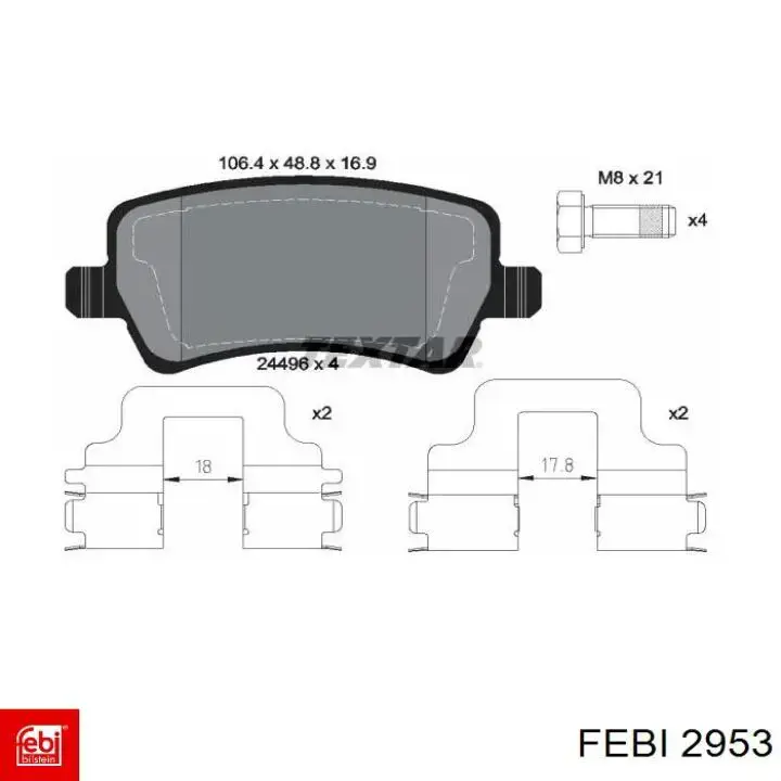 Рулевой наконечник Febi 2953 цена, от 20.35 USD