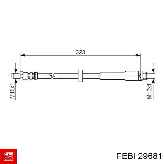 Шланг тормозной передний Febi 29681