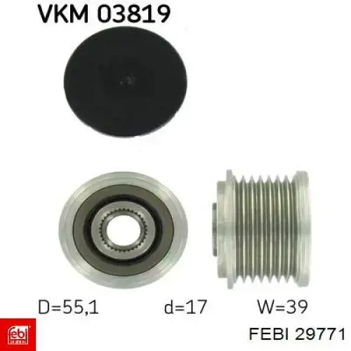 Инерционный шкив Febi 29771 цена, от 36.85 USD