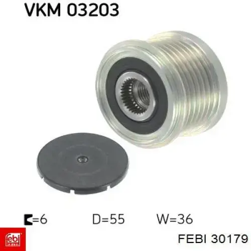 Инерционный шкив Febi 30179 цена, от 32.45 USD