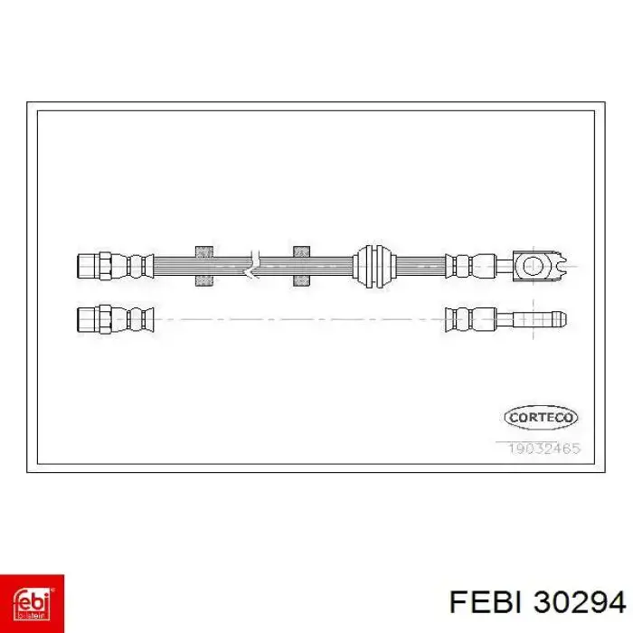 Шланг тормозной передний 30294 Febi