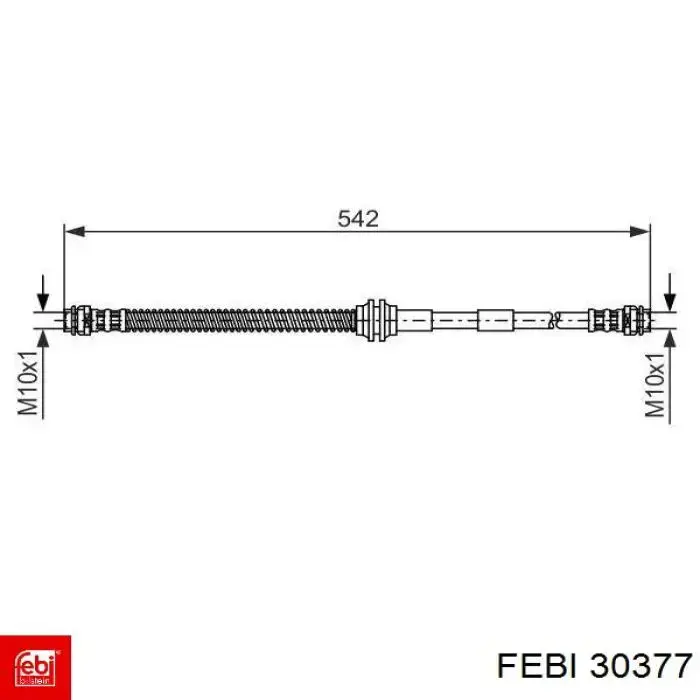 Шланг гальмівний передній 30377 Febi