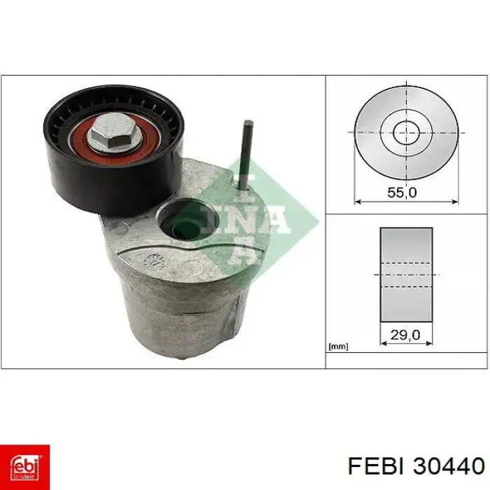 Купить 30440 Febi Натяжитель приводного ремня