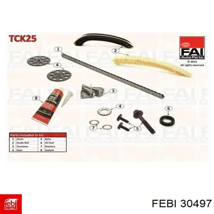 Комплект цепи ГРМ 30497 Febi