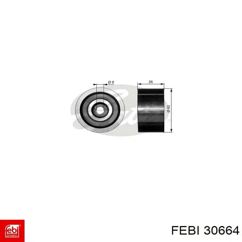 Купить 30664 Febi Натяжной ролик