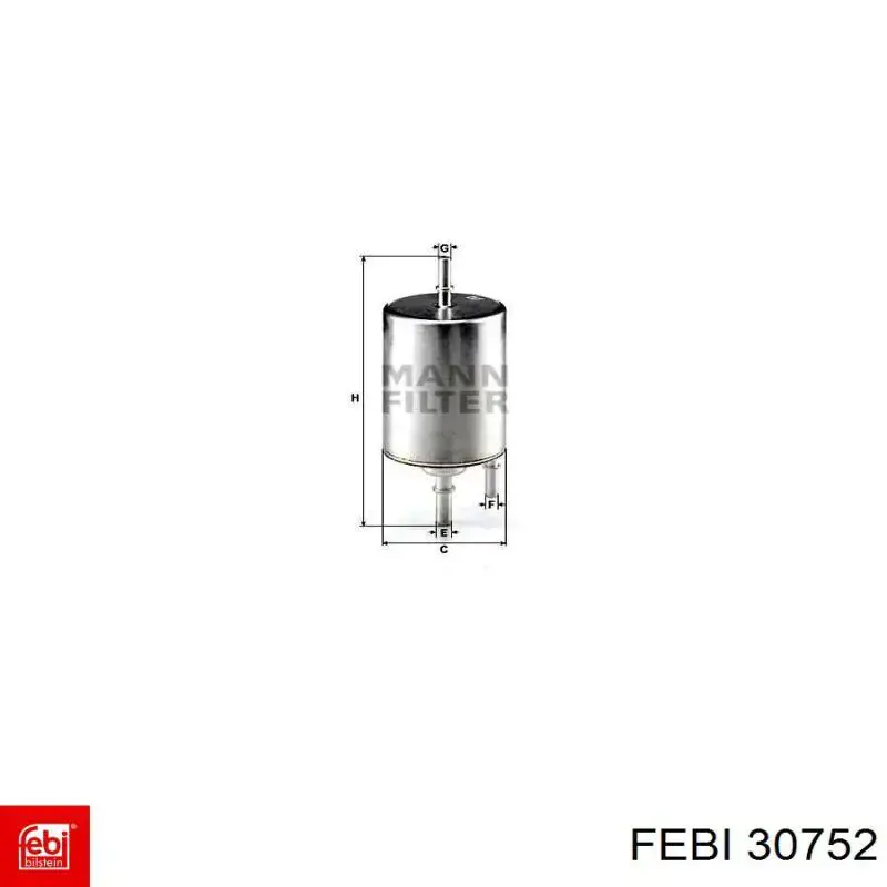 Купить 30752 Febi Фильтр-отстойник топлива грубой очистки