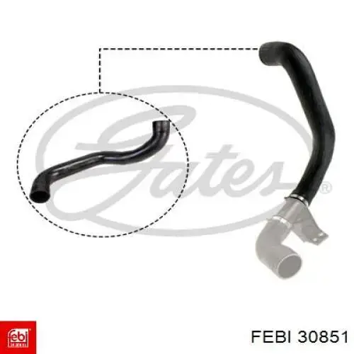 Шланг/патрубок интеркуллера Febi 30851 цена, от 91.62 USD