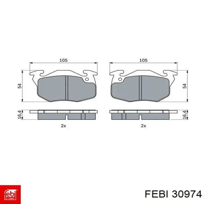 Купить 30974 Febi Сайлентблок задней балки