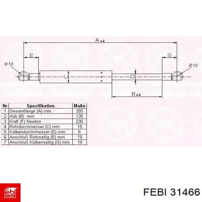 Амортизатор задней двери Polcar 1307AB2 цена, от 9.31 USD