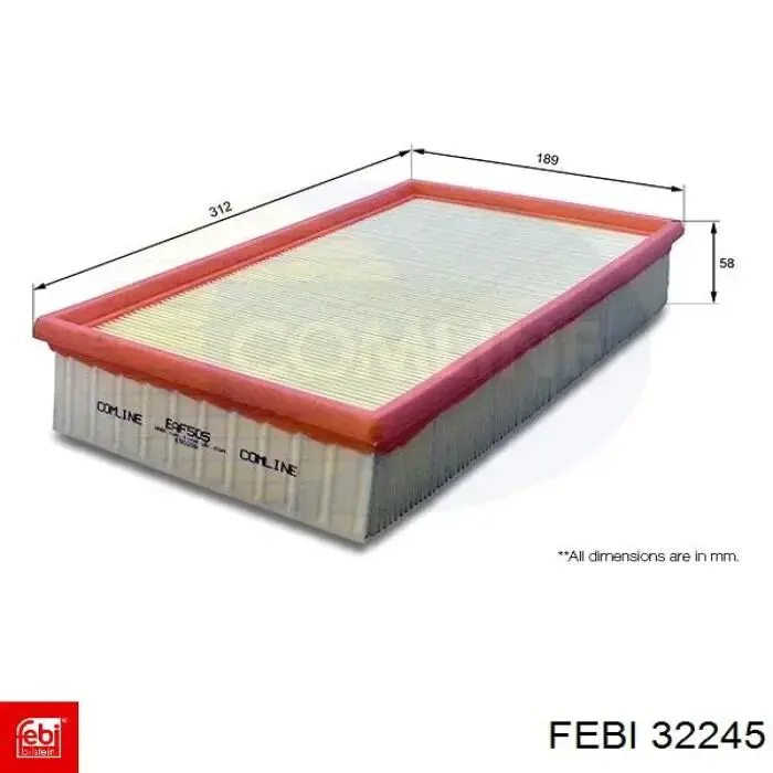 Купить 32245 Febi Автомобильный фильтр воздуха