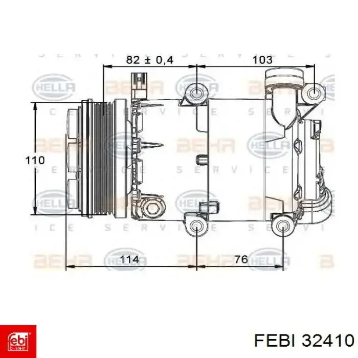 Датчик АБС задний 32410 Febi