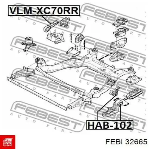 Купить 32665 Febi Правая опора двигателя