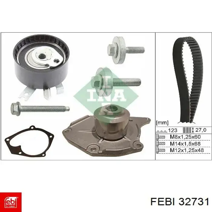 ГРМ ремни, комплект Febi 32731 цена, от 87.07 USD