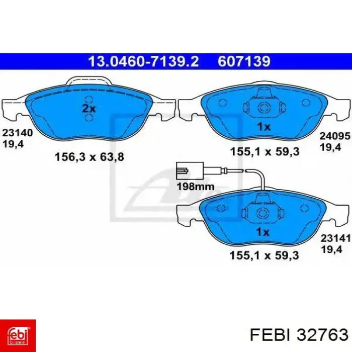 Тяга рулевая поперечная Febi 32763