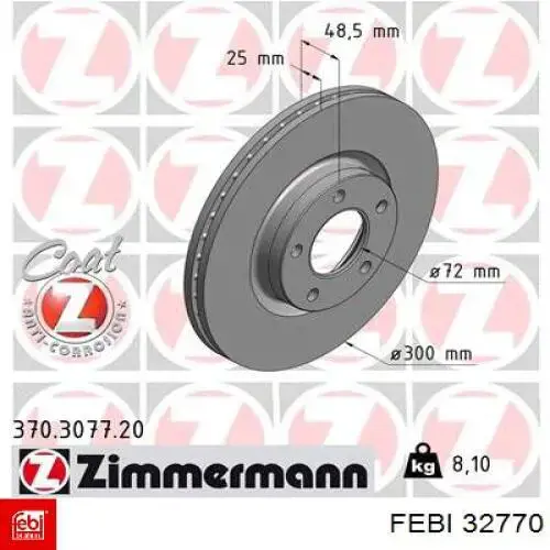 Купить 32770 Febi Ротор тормозной