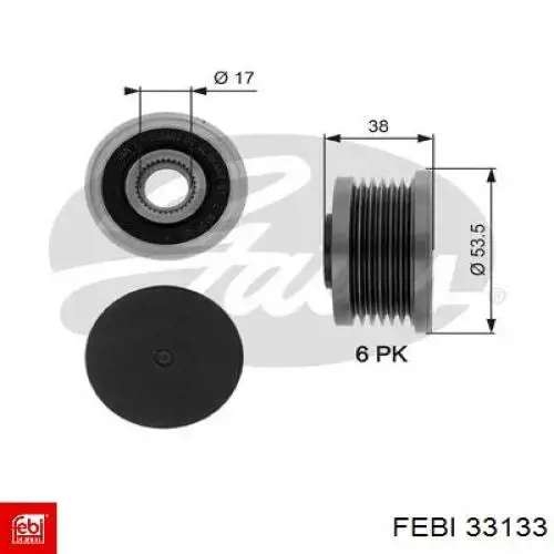Инерционный шкив Febi 33133 цена, от 30.72 USD