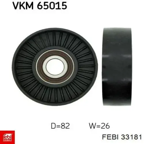 Паразитный ролик приводного ремня Febi 33181 цена, от 9.81 USD