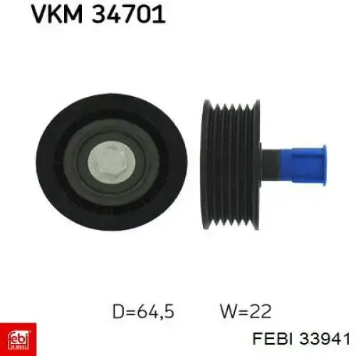 Купить 33941 Febi Паразитный ролик