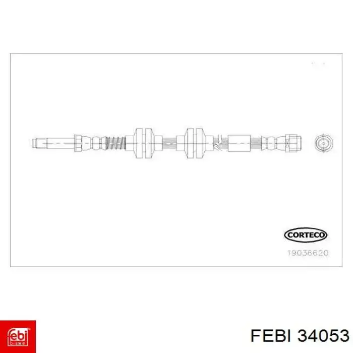 Шланг тормозной передний 34053 Febi