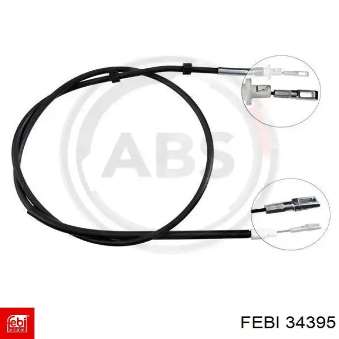 Трос стояночного тормоза задний правый Febi 34395 цена, от 21.20 USD