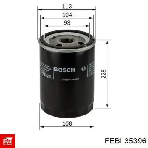 Купить 35396 Febi Фильтр центробежный очистки масла