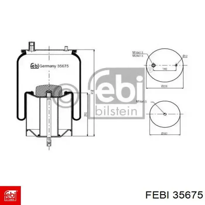 Рессора пневматической подвески Sampa Otomotiv‏ SP554915K цена, от 140.67 USD