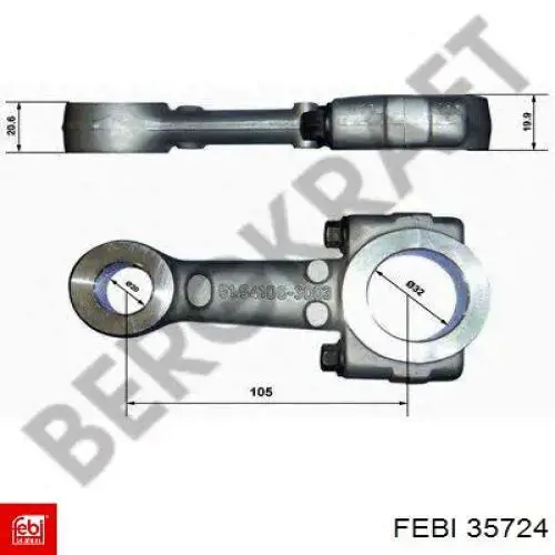 Компрессор, шатун компрессора (TRUCK) Mercedes A4031302816