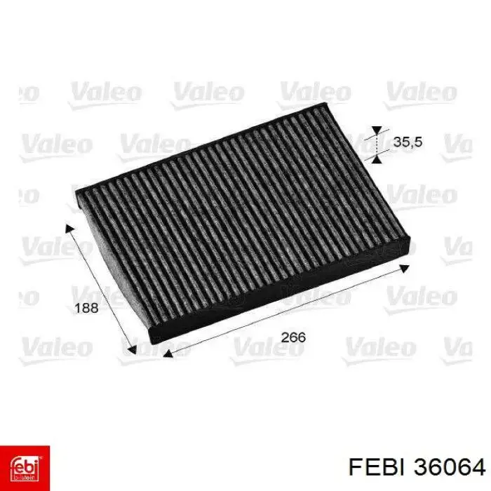 Купить 36064 Febi Фильтр салона угольный