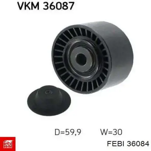 Купить 36084 Febi Паразитный ролик