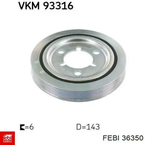 Купить 36350 Febi Шкив-демпфер коленвала