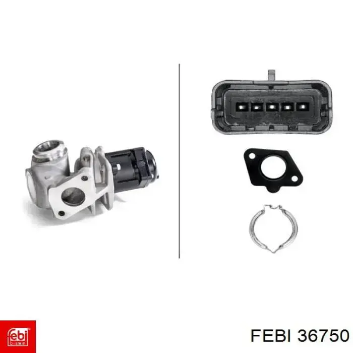 Купить 36750 Febi Клапан EGR системы рециркуляции отработавших газов