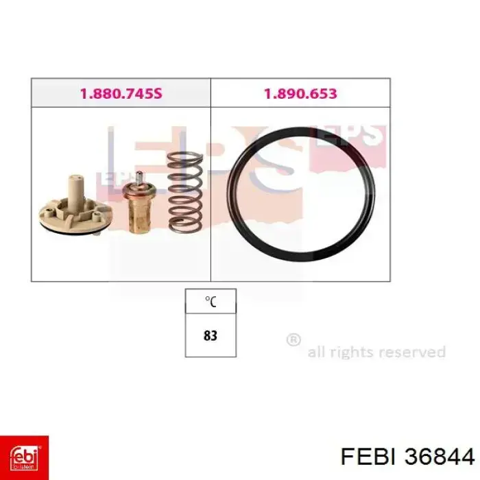 Термостат в корпусе Febi 36844 цена, от 26.95 USD