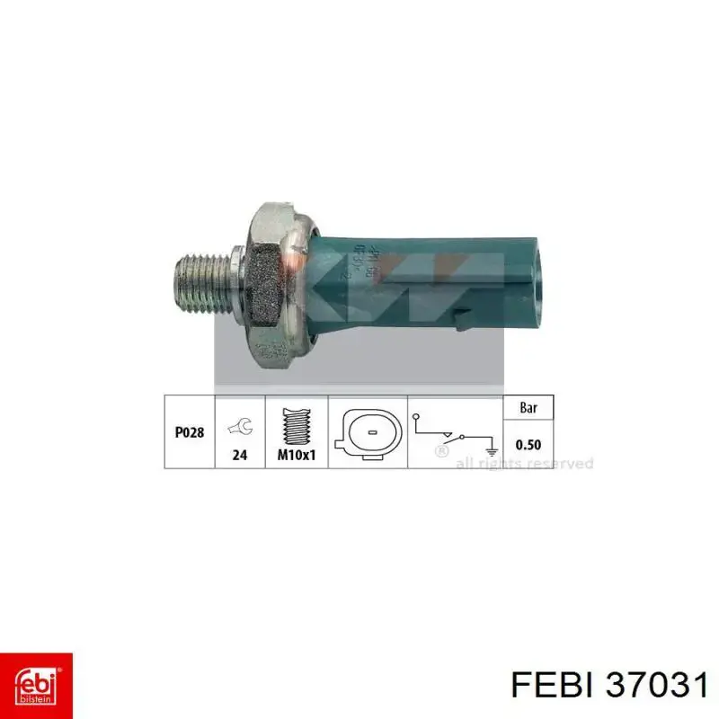 Манометры (указатель давления масла) Febi 37031 цена, от 9.47 USD