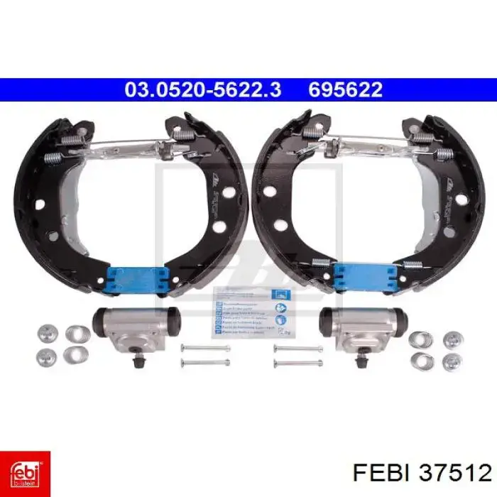 37512 Febi Барабанные тормозные колодки