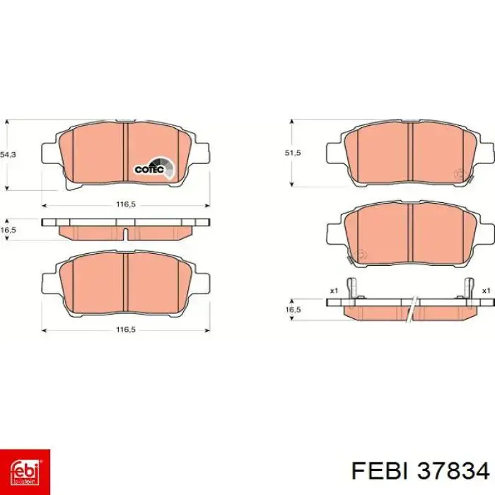 Пружина амортизатора передняя Febi 37834 цена, от 47.86 USD